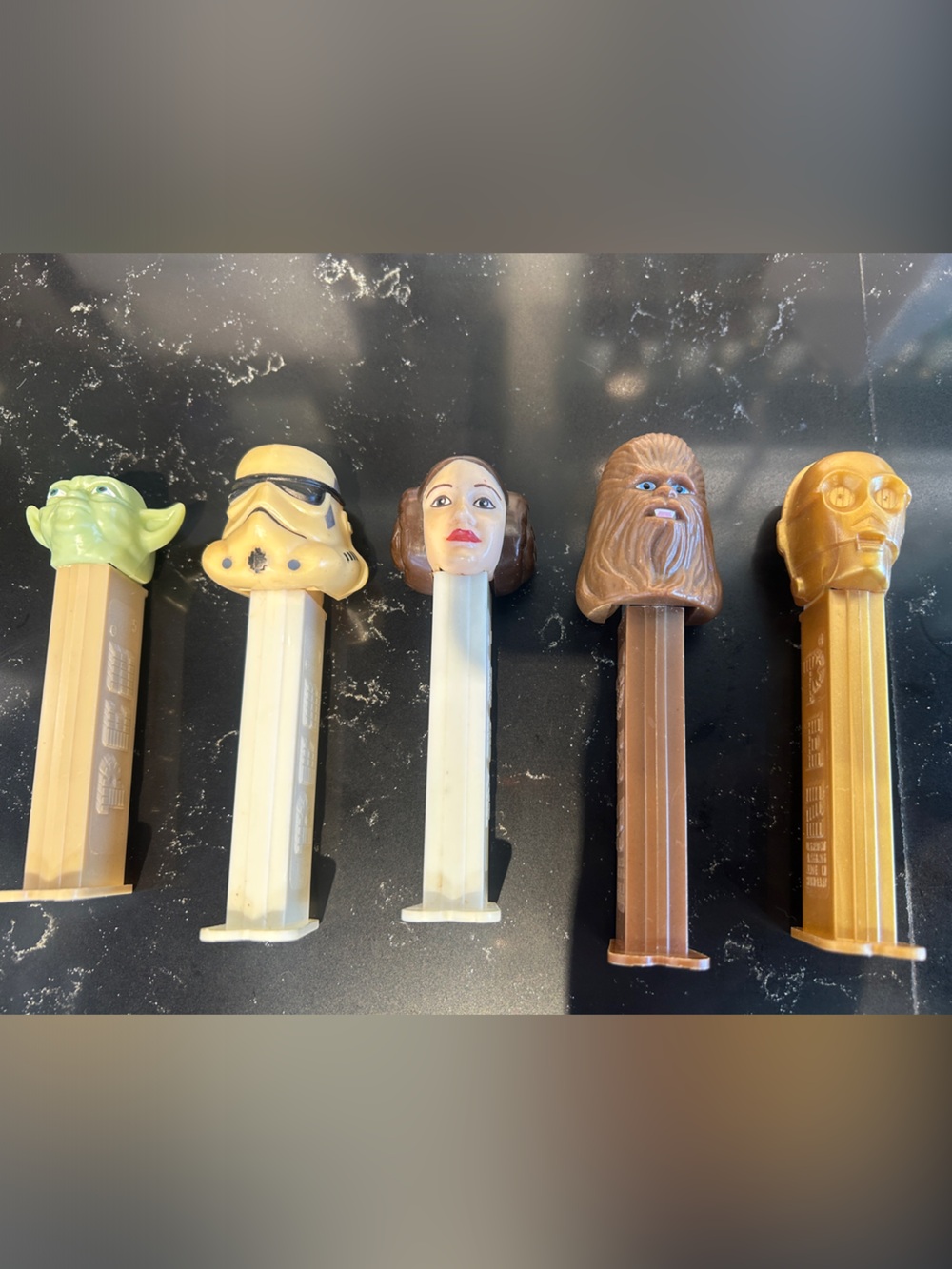 Vintage Star Wars Pez Dispensers Set of 5